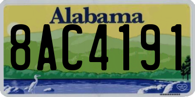 AL license plate 8AC4191