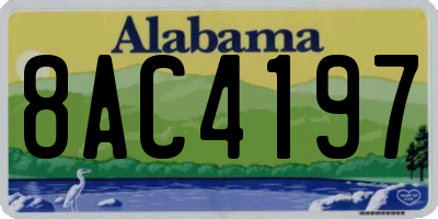 AL license plate 8AC4197