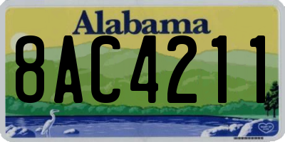 AL license plate 8AC4211