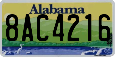 AL license plate 8AC4216
