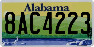 AL license plate 8AC4223