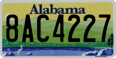 AL license plate 8AC4227