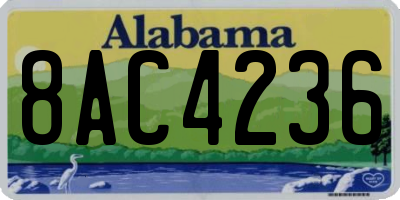 AL license plate 8AC4236