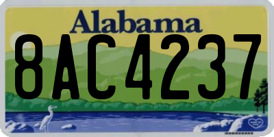 AL license plate 8AC4237