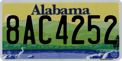 AL license plate 8AC4252