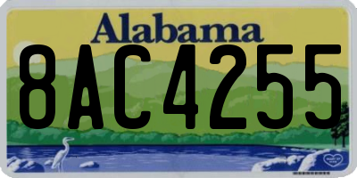 AL license plate 8AC4255