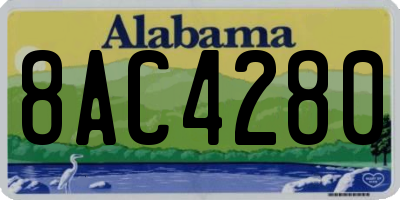 AL license plate 8AC4280