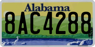 AL license plate 8AC4288