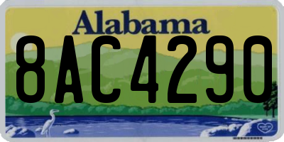 AL license plate 8AC4290