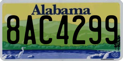 AL license plate 8AC4299