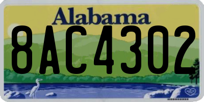 AL license plate 8AC4302