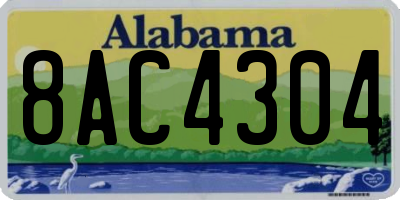 AL license plate 8AC4304