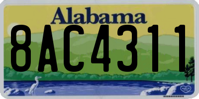 AL license plate 8AC4311