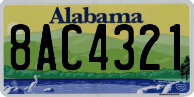 AL license plate 8AC4321