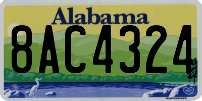 AL license plate 8AC4324