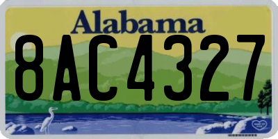 AL license plate 8AC4327