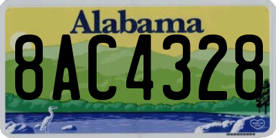 AL license plate 8AC4328