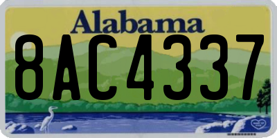 AL license plate 8AC4337