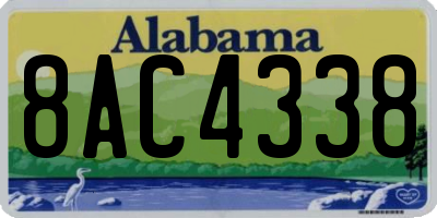 AL license plate 8AC4338