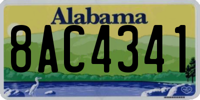 AL license plate 8AC4341