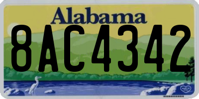 AL license plate 8AC4342