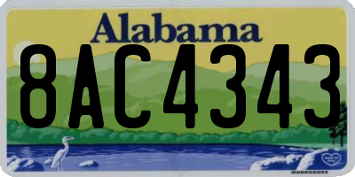AL license plate 8AC4343