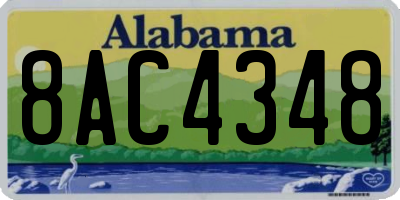 AL license plate 8AC4348