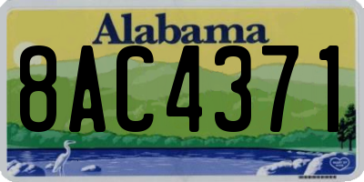 AL license plate 8AC4371