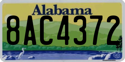 AL license plate 8AC4372