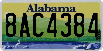 AL license plate 8AC4384
