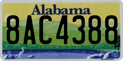 AL license plate 8AC4388