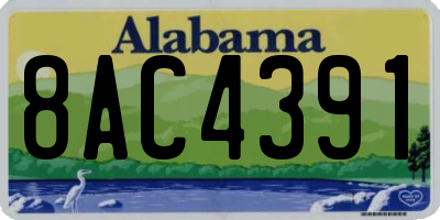 AL license plate 8AC4391
