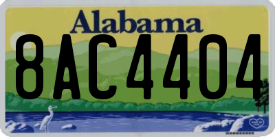 AL license plate 8AC4404