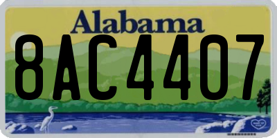 AL license plate 8AC4407