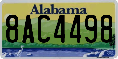 AL license plate 8AC4498