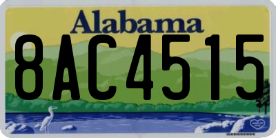 AL license plate 8AC4515