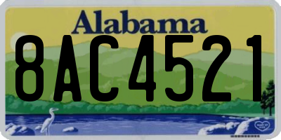 AL license plate 8AC4521