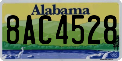 AL license plate 8AC4528