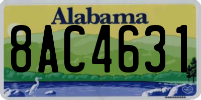 AL license plate 8AC4631