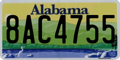 AL license plate 8AC4755