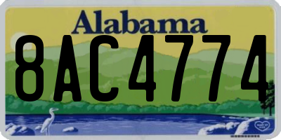 AL license plate 8AC4774