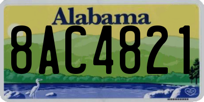 AL license plate 8AC4821