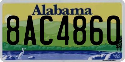 AL license plate 8AC4860