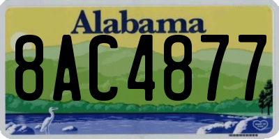AL license plate 8AC4877