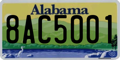 AL license plate 8AC5001