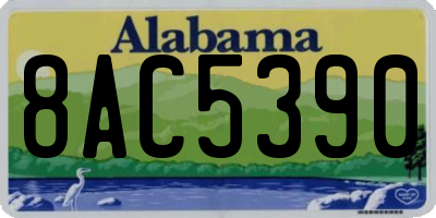 AL license plate 8AC5390