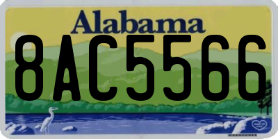 AL license plate 8AC5566