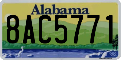 AL license plate 8AC5771