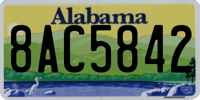 AL license plate 8AC5842