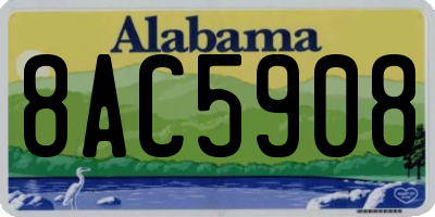 AL license plate 8AC5908
